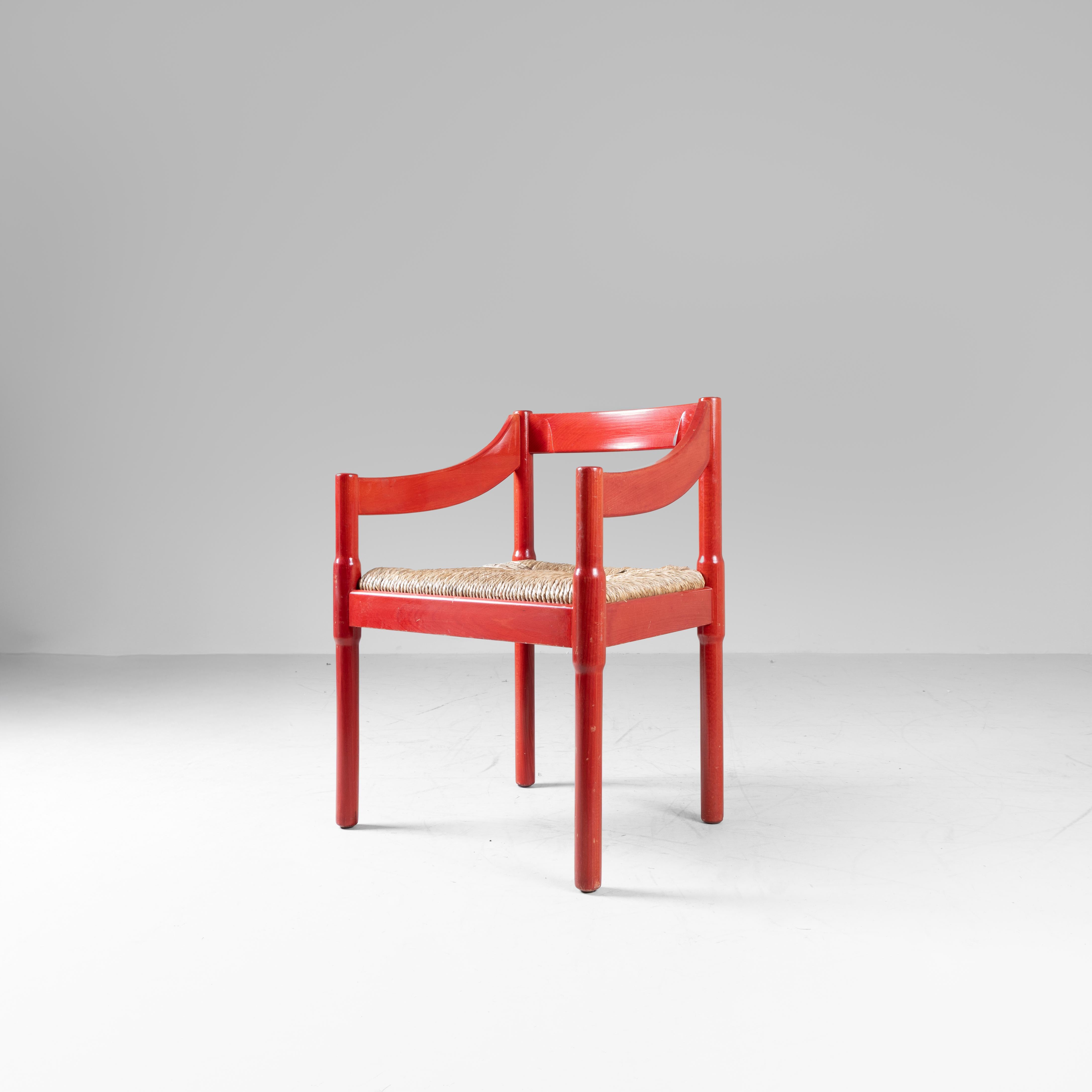Set 8 sedie Carimate, Vico Magistretti, Cassina, 1959 In condizioni buone in vendita a Milano, Lombardia