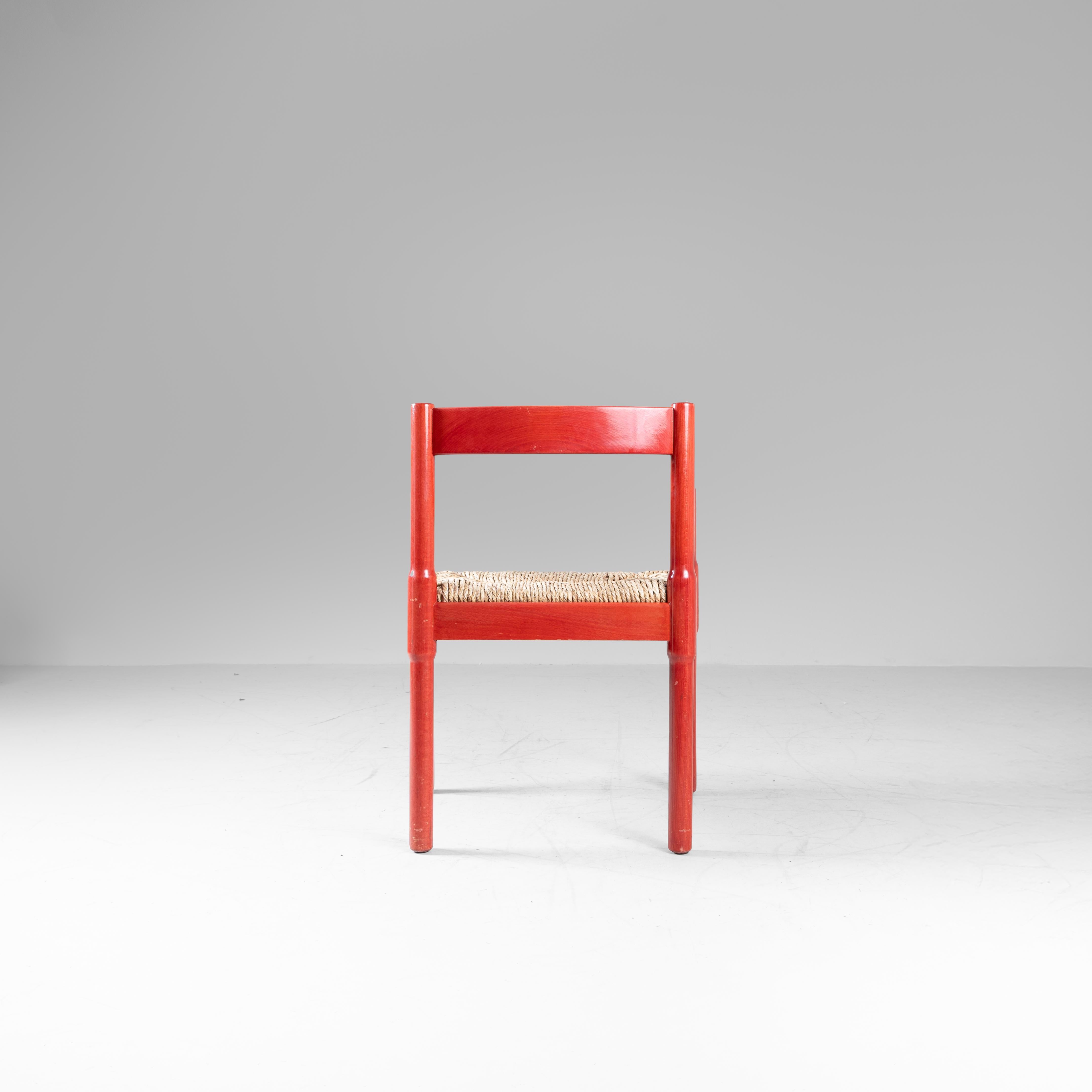Paglia Set 8 sedie Carimate, Vico Magistretti, Cassina, 1959 in vendita