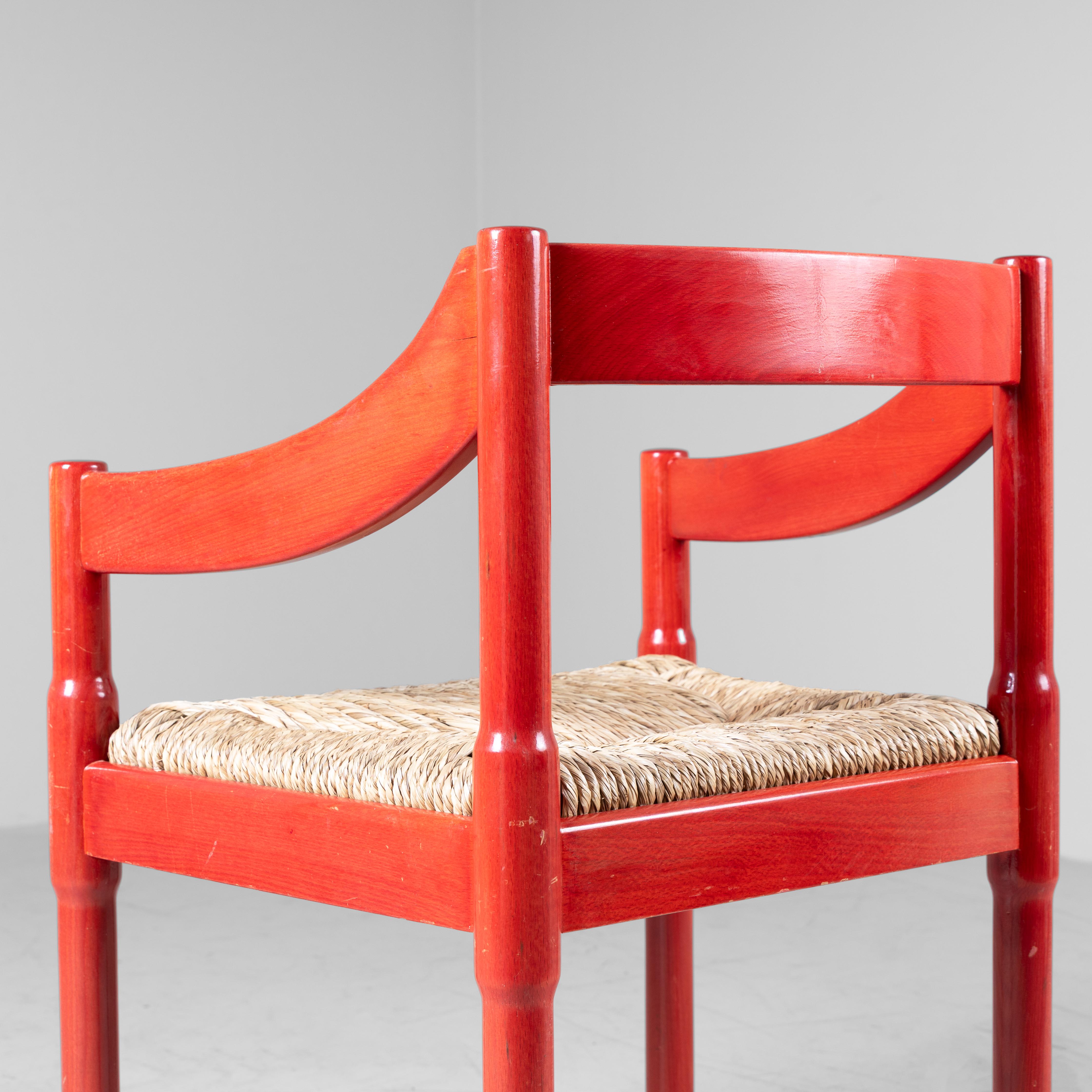 Set 8 sedie Carimate, Vico Magistretti, Cassina, 1959 in vendita 2