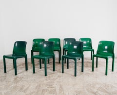 Set 8 Chairs Selene Artemide Vico Magistretti Design Anni 60s