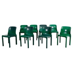 Set 8 Chairs Selene Artemide Vico Magistretti Design Anni 60s