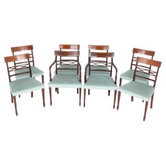 Set 8 Sheraton Dining Chairs Mahogany Revival