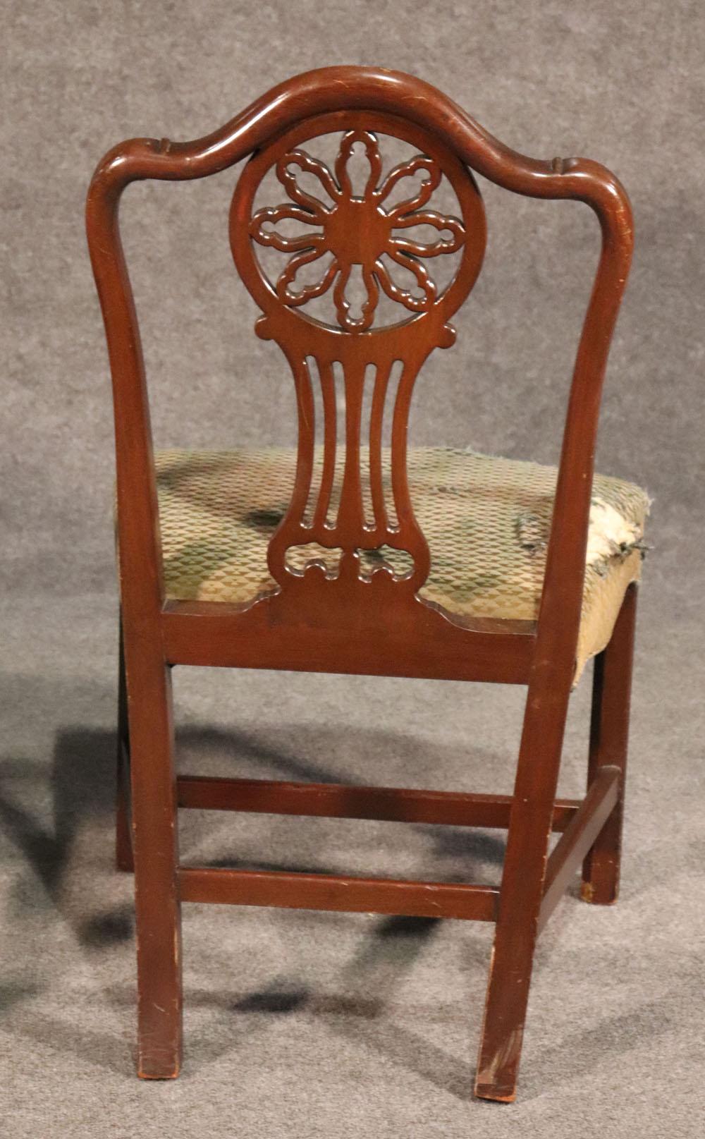Set 8 Solid Mahogany Schmieg and Kotzian English Regency Style Dining Chairs  12