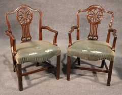 Set 8 Solid Mahogany Schmieg and Kotzian English Regency Style Dining Chairs