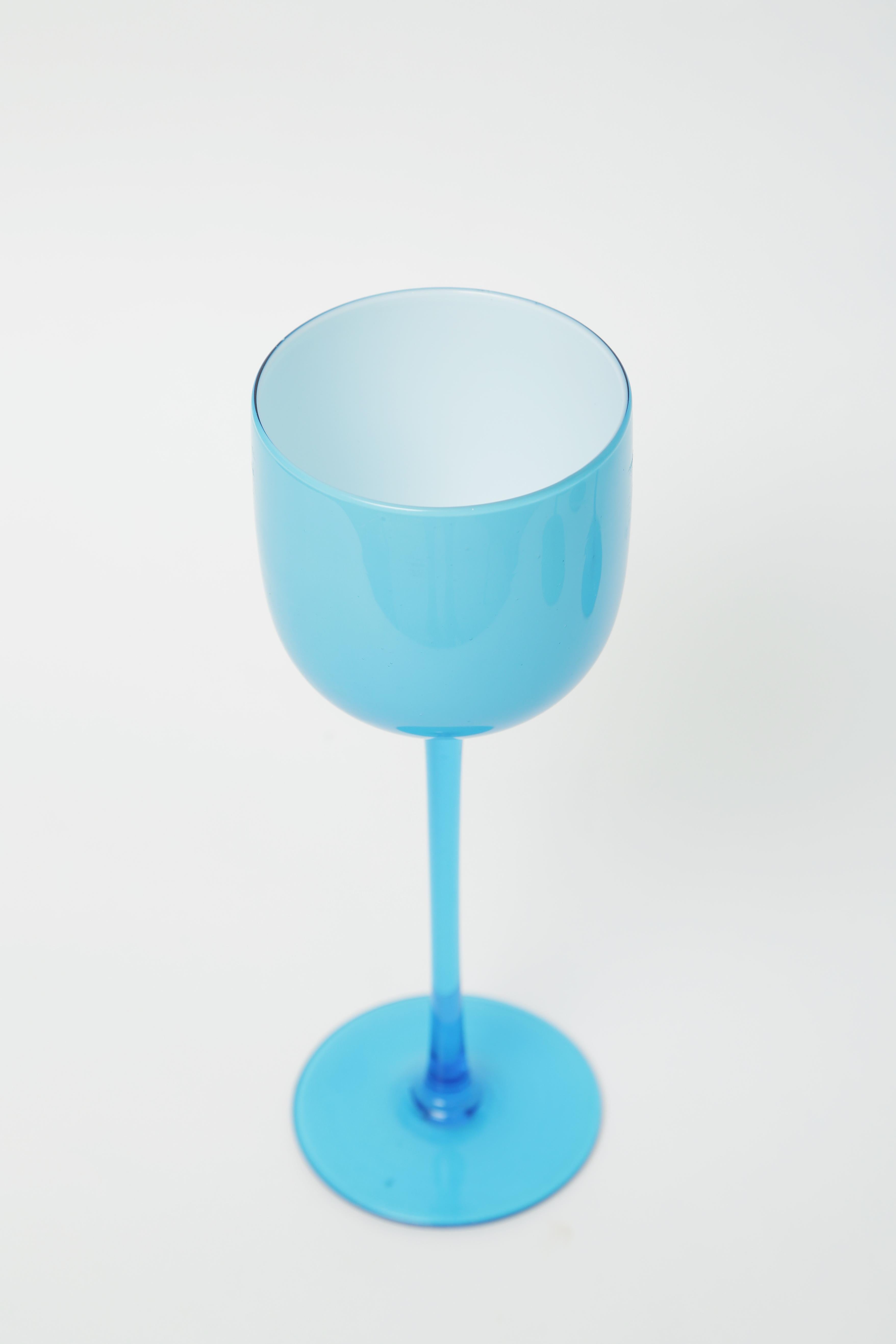 turquoise water goblets