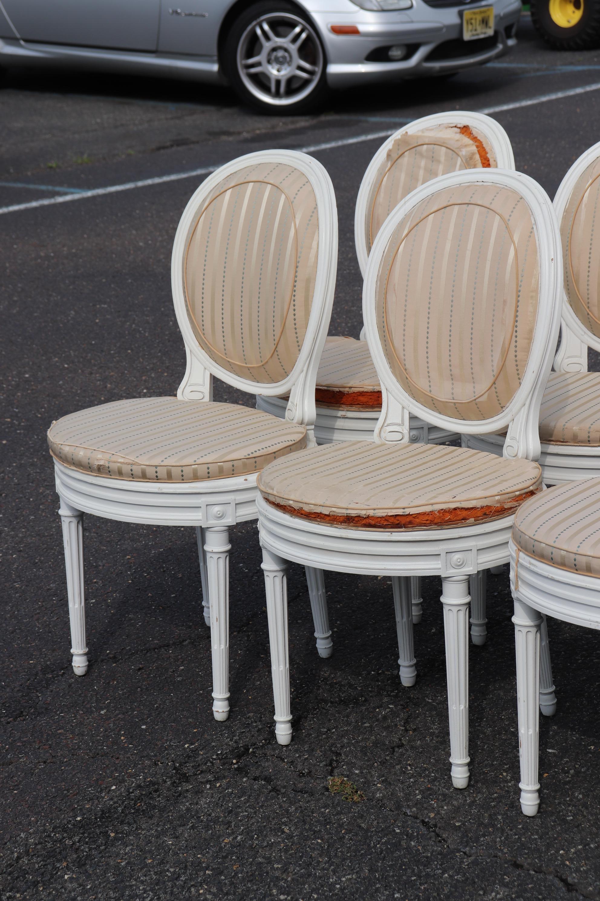 white painted dining chairs