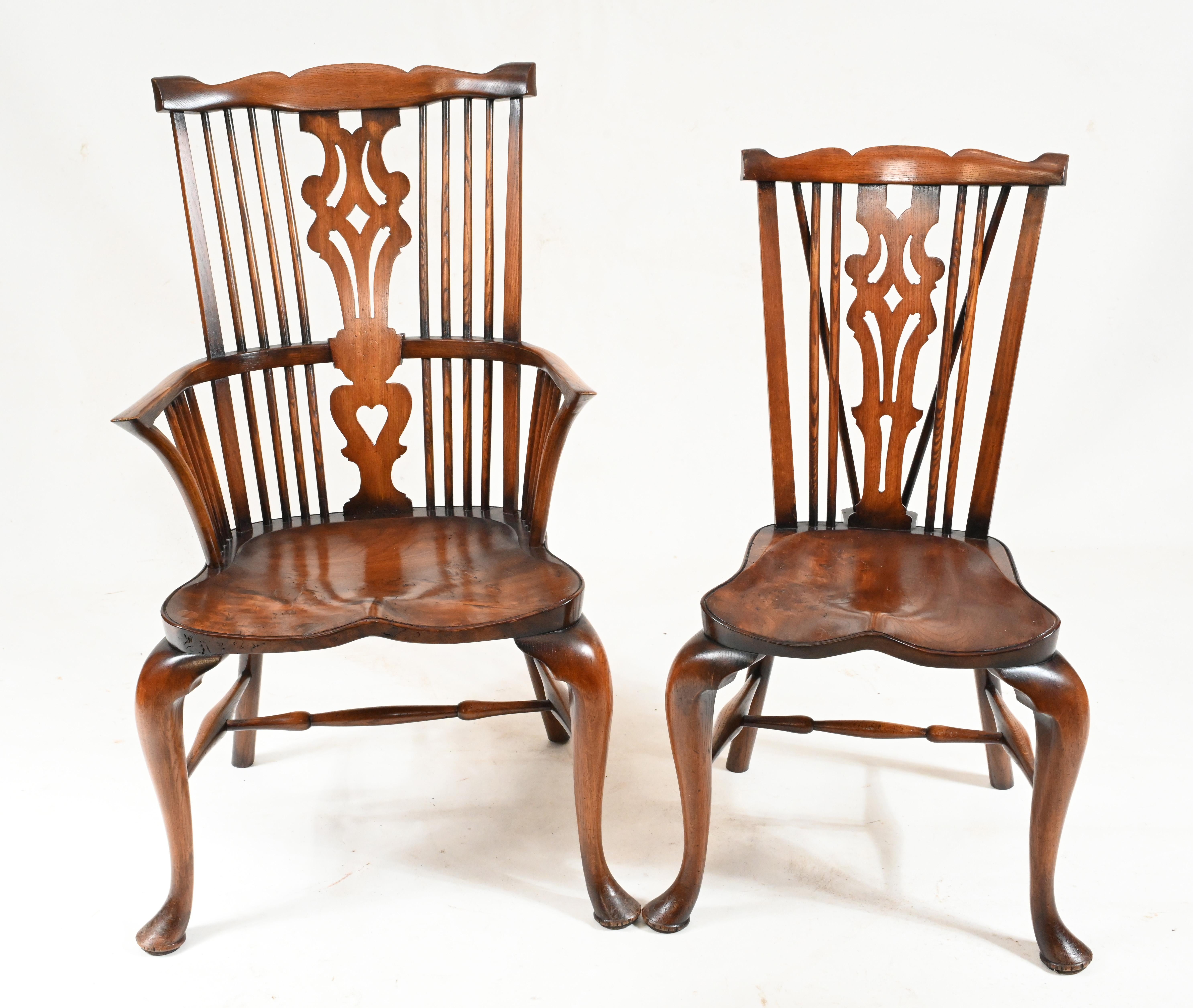 8 Windsor-Sessel Yew Bauernhaus-Esszimmermöbel im Zustand „Gut“ im Angebot in Potters Bar, GB