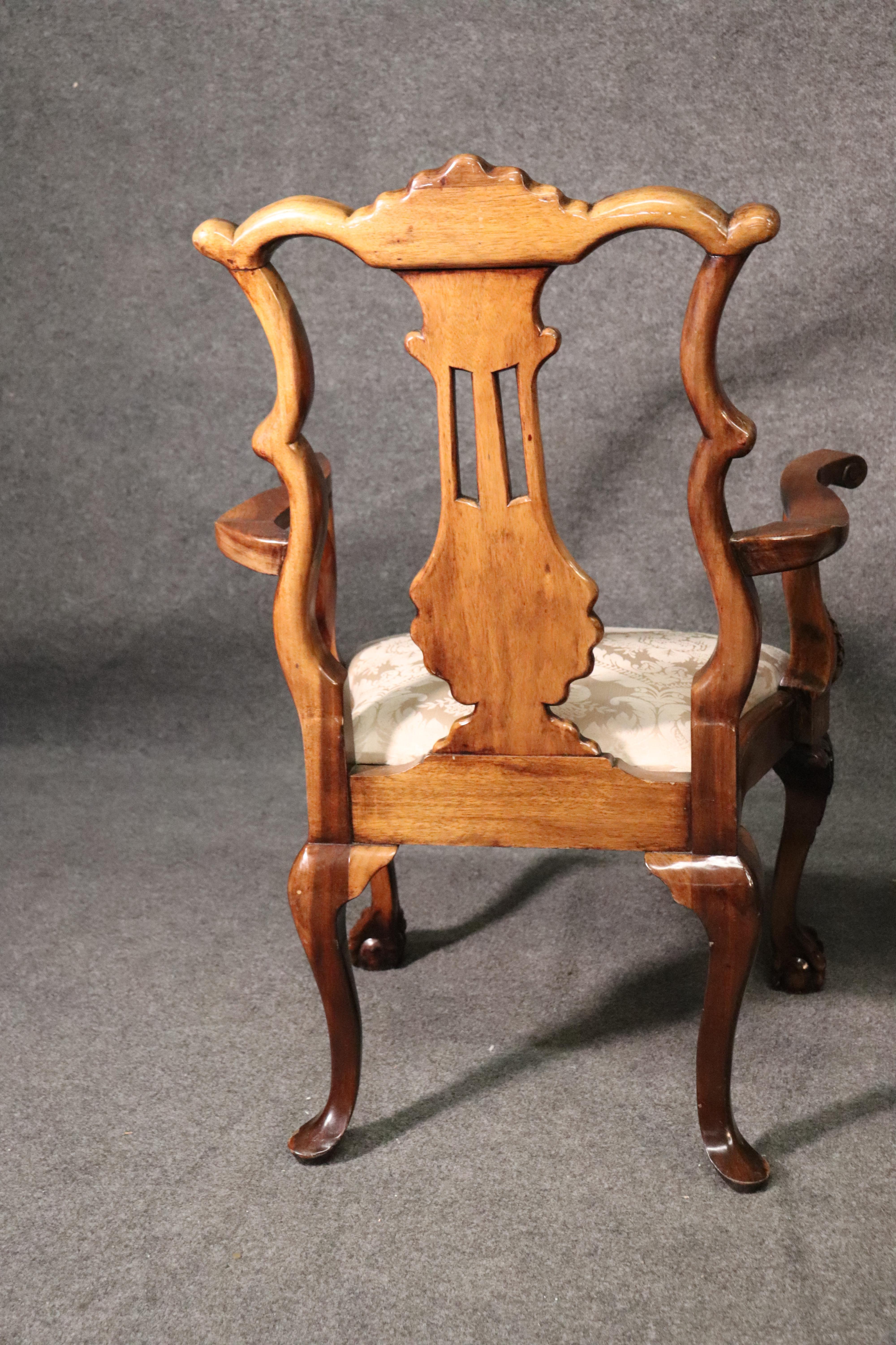 Set of 9 Carved Mahogany Irish Shell and Ball and Claw Chippendale Dining Chairs 6