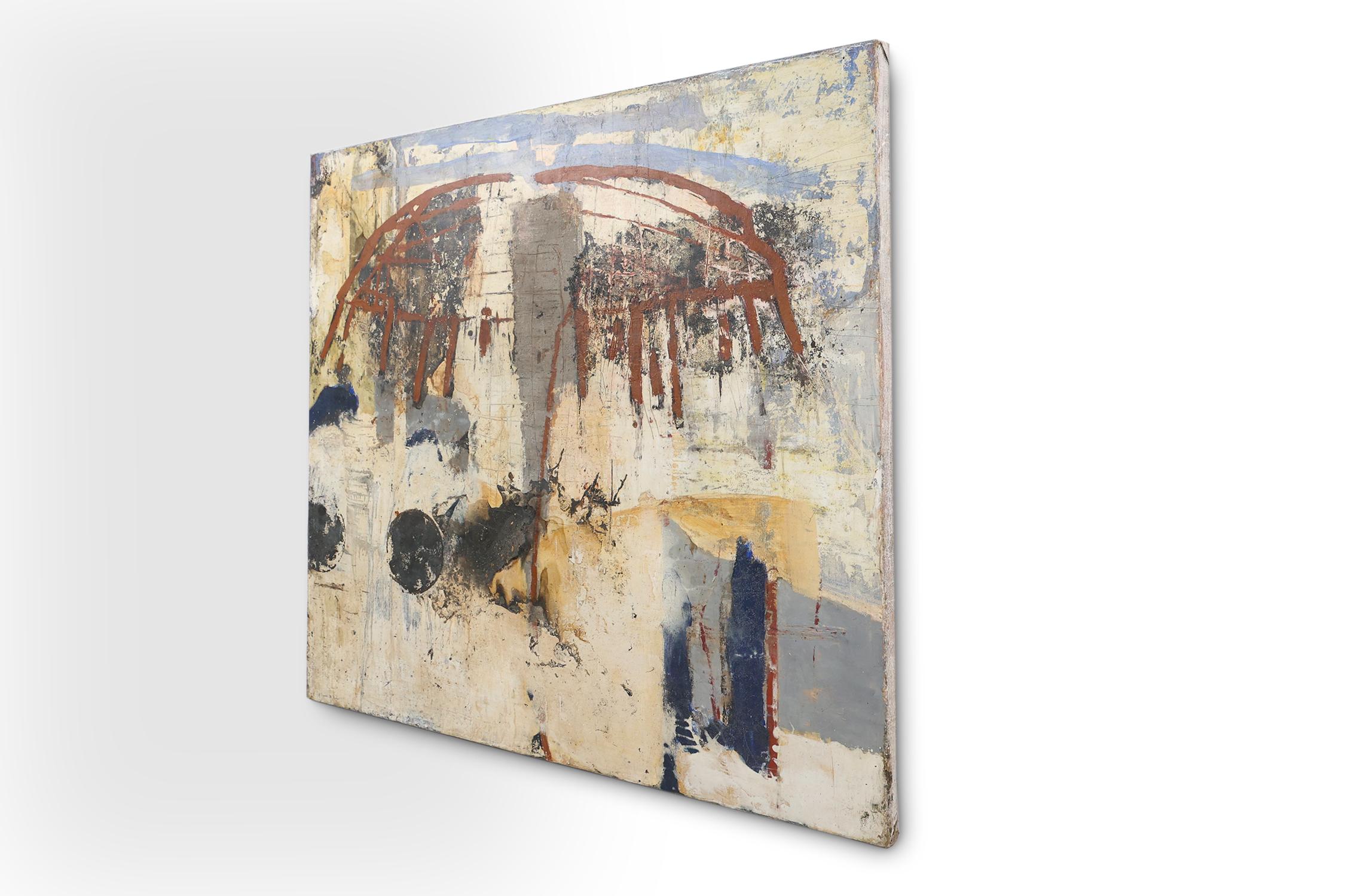 Set abstract paintings titled “Fyrhat” by the Belgian Artist Nico de Guchte In Good Condition For Sale In Meulebeke, BE