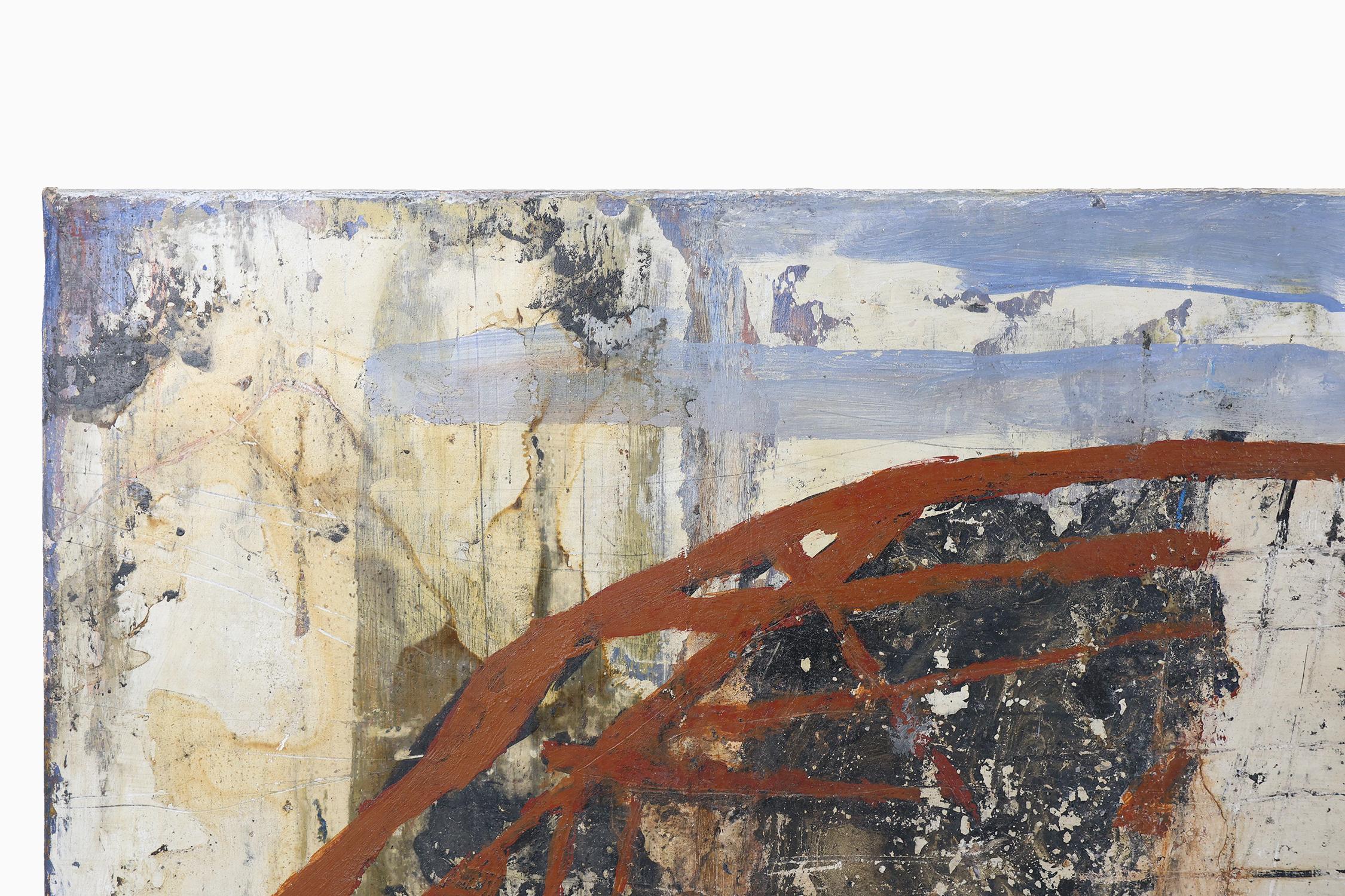 20th Century Set abstract paintings titled “Fyrhat” by the Belgian Artist Nico de Guchte For Sale