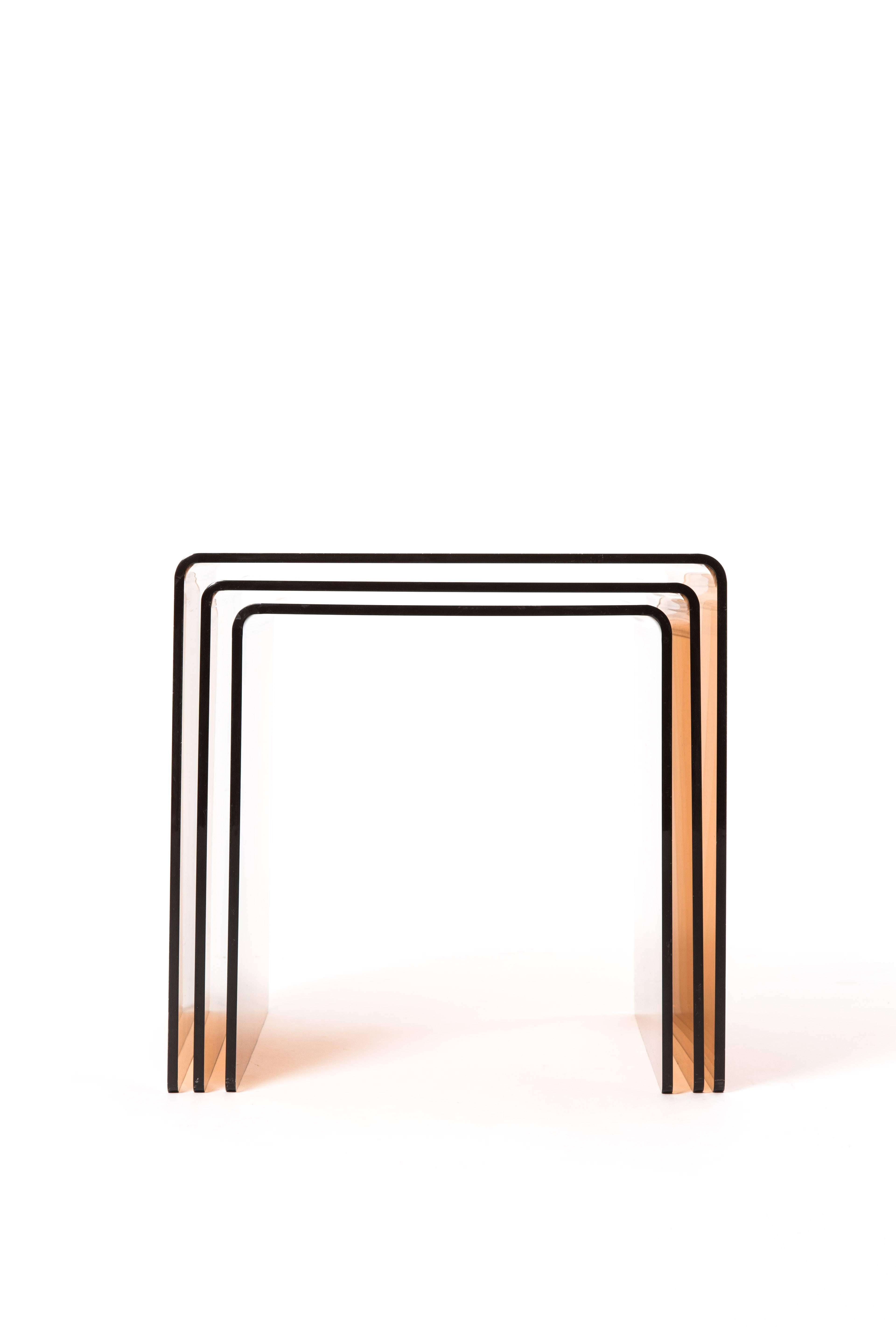 brown acrylic table