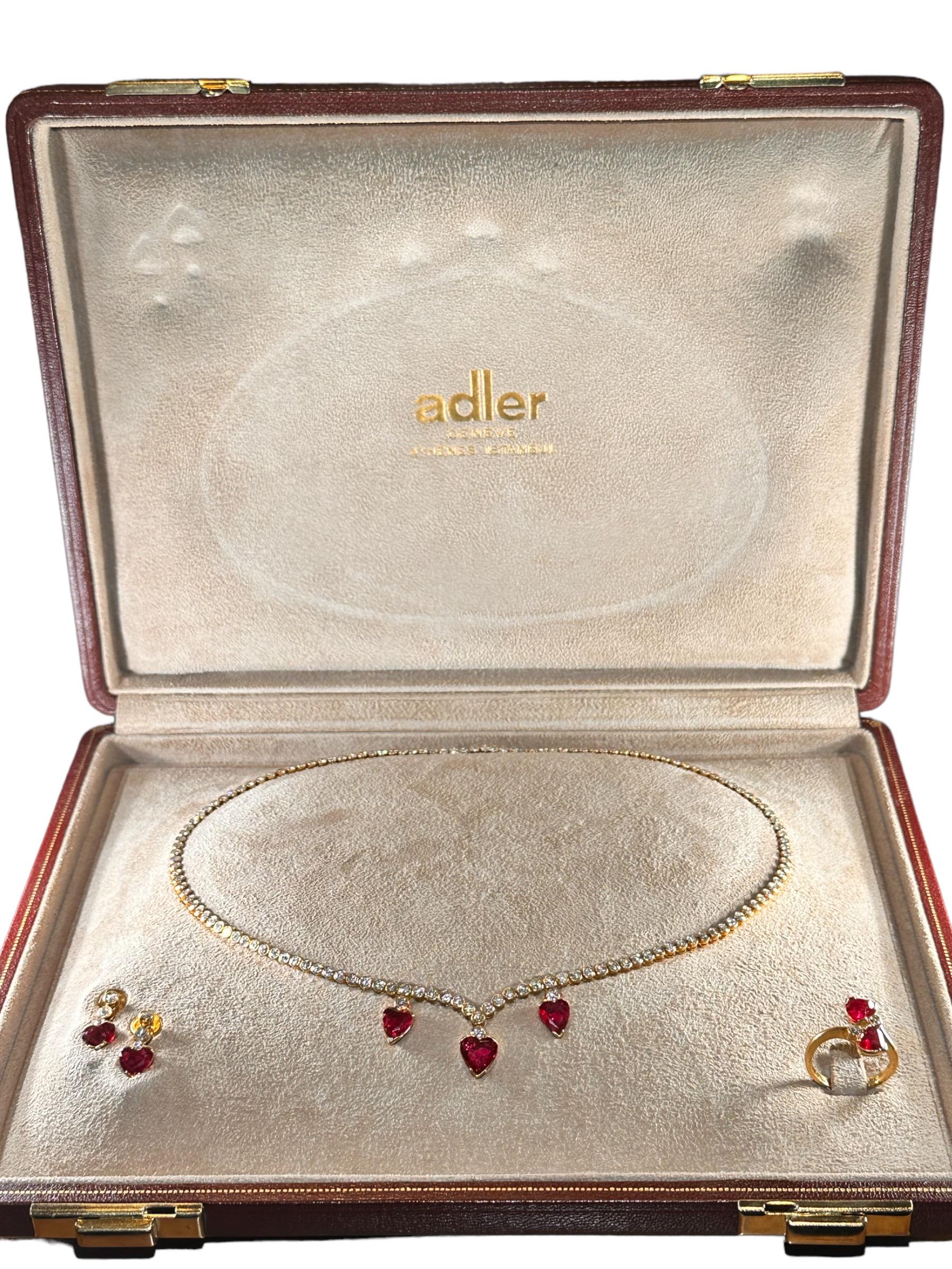 Set Adler Genève Necklace, Earrings, Ring, Estate to His Majesty Qaboos Bin Said For Sale 3
