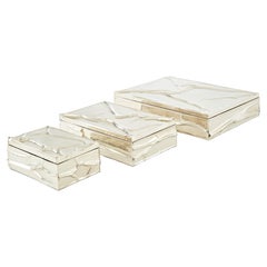Set Aimara Boxes: Small, Medium & Large, Alpaca Silver