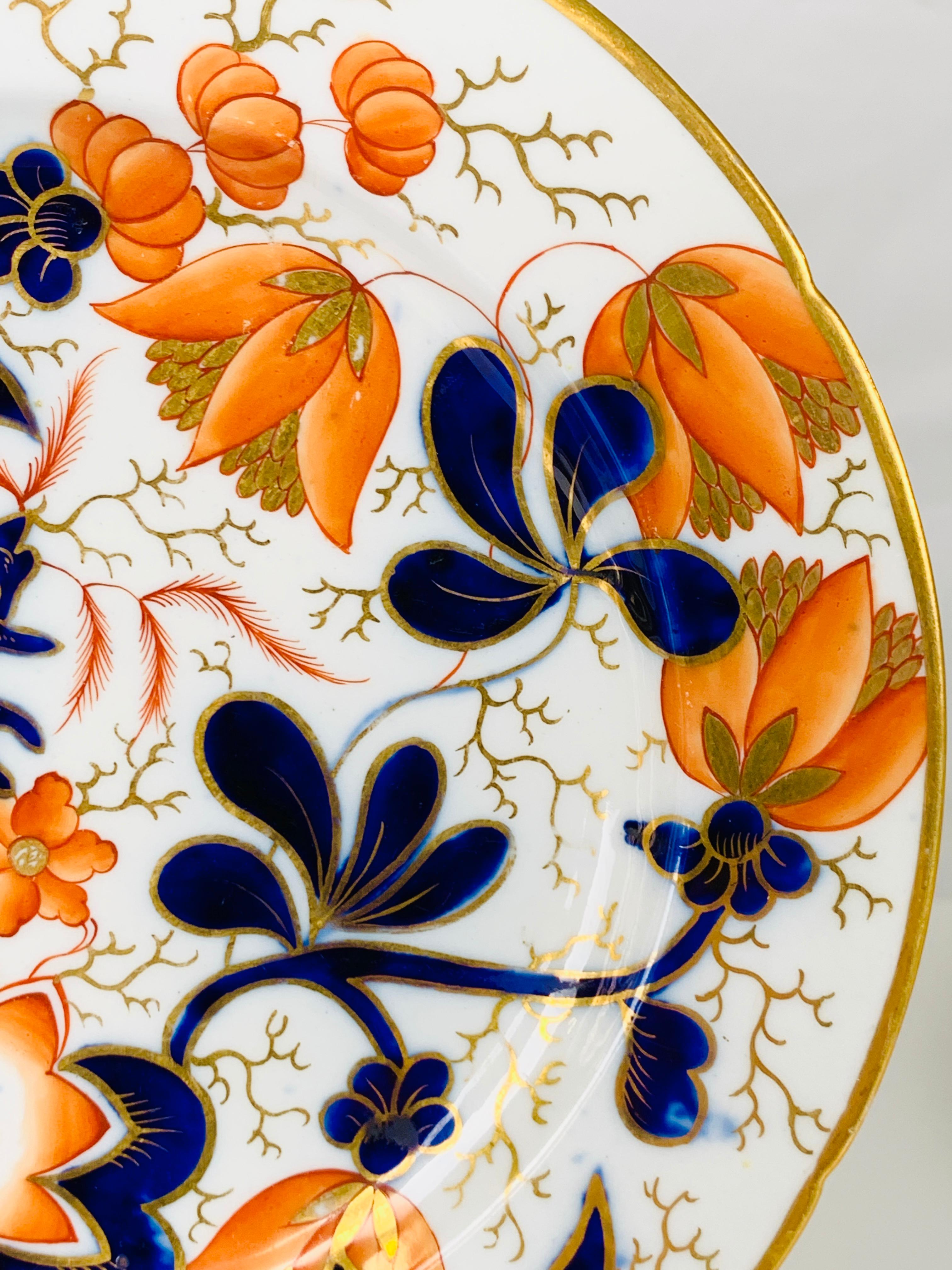 Hand-Painted Set 58 Antique English Imari Dishes Dinner Plates Soup/Pasta Bowls Salad/Dessert