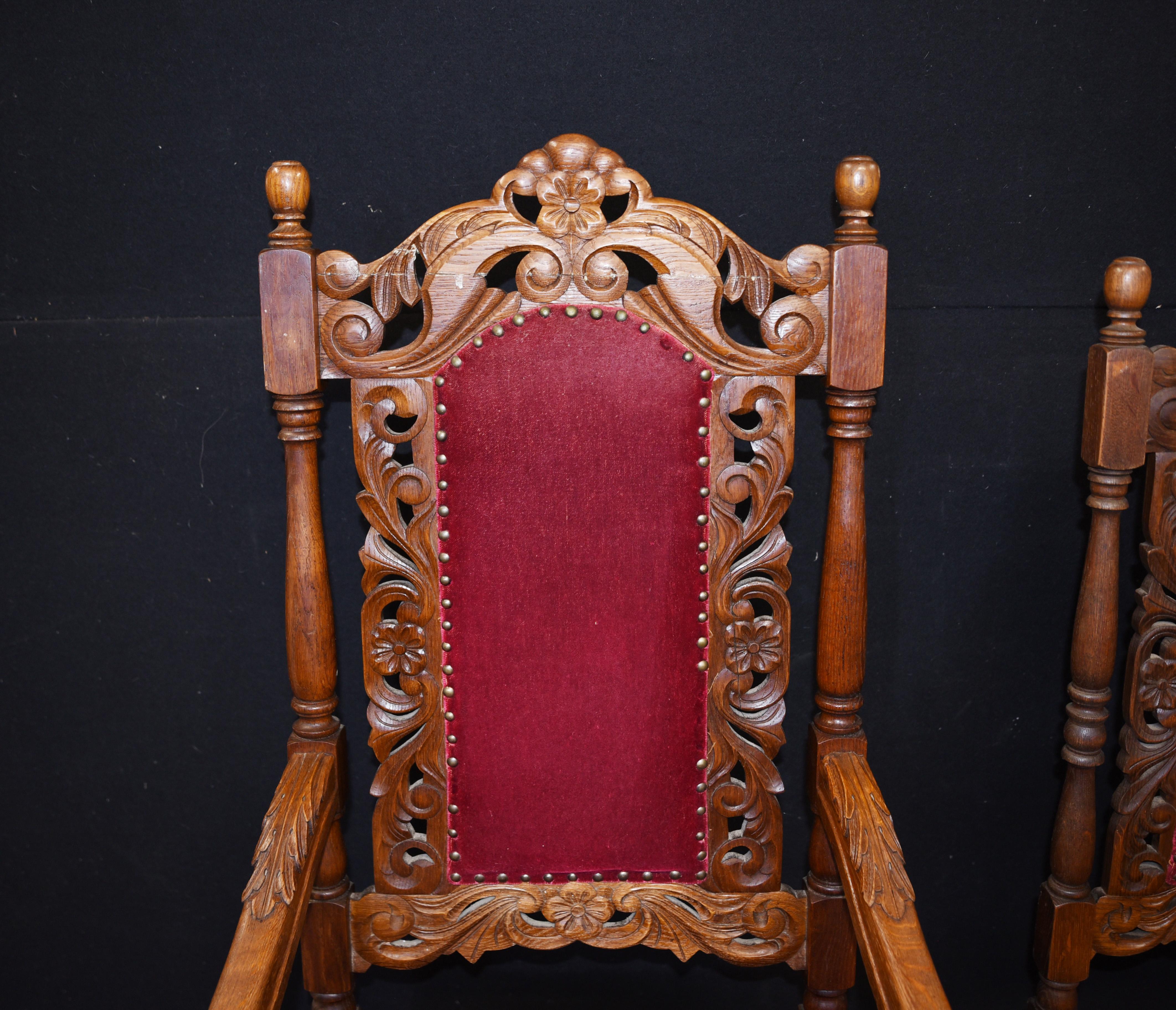 antique oak dining chairs uk