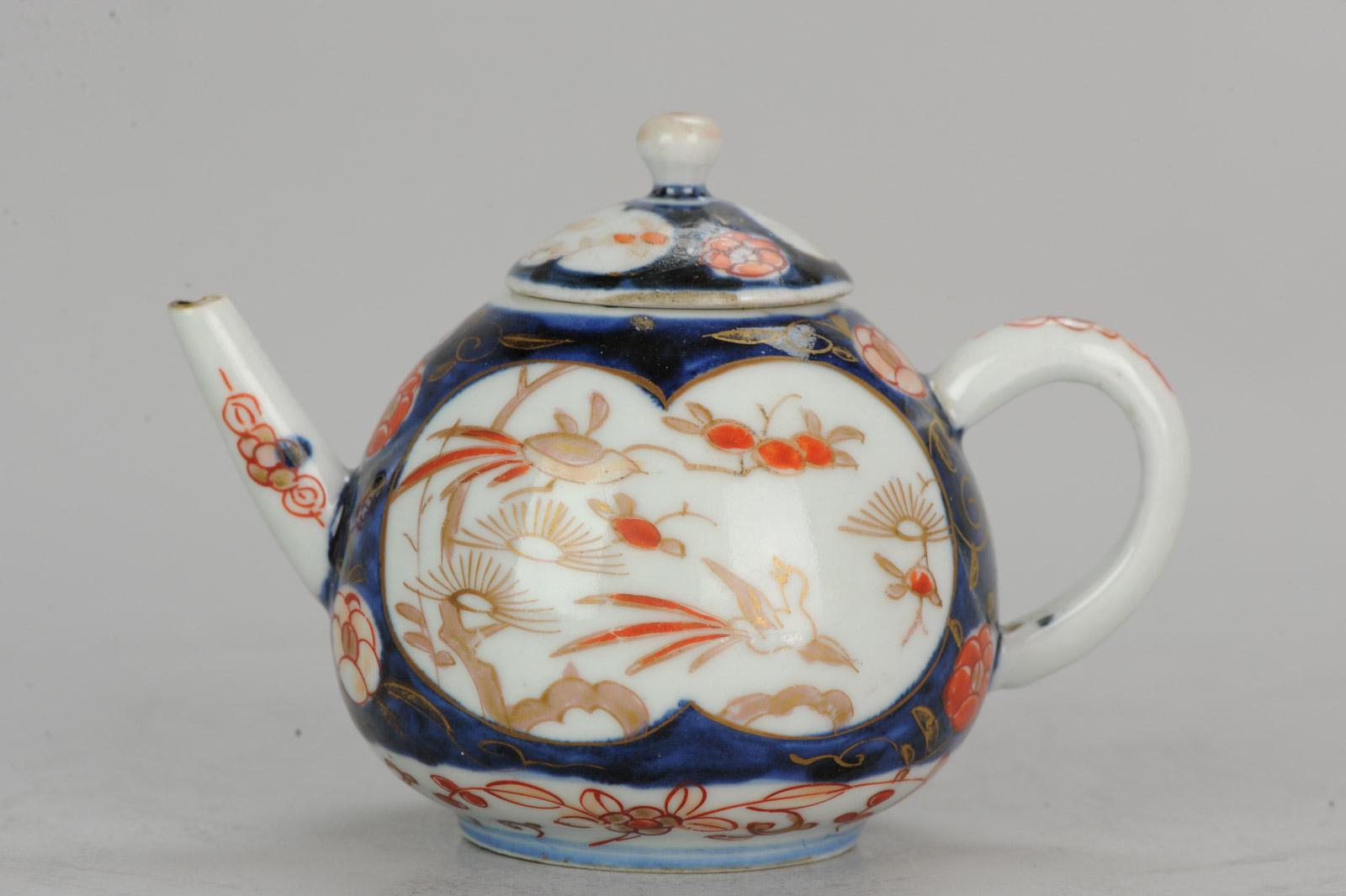 Set Antique Rare 1670-1690 Japanese Imari Porcelain Teapot Arita Edo Japan 8
