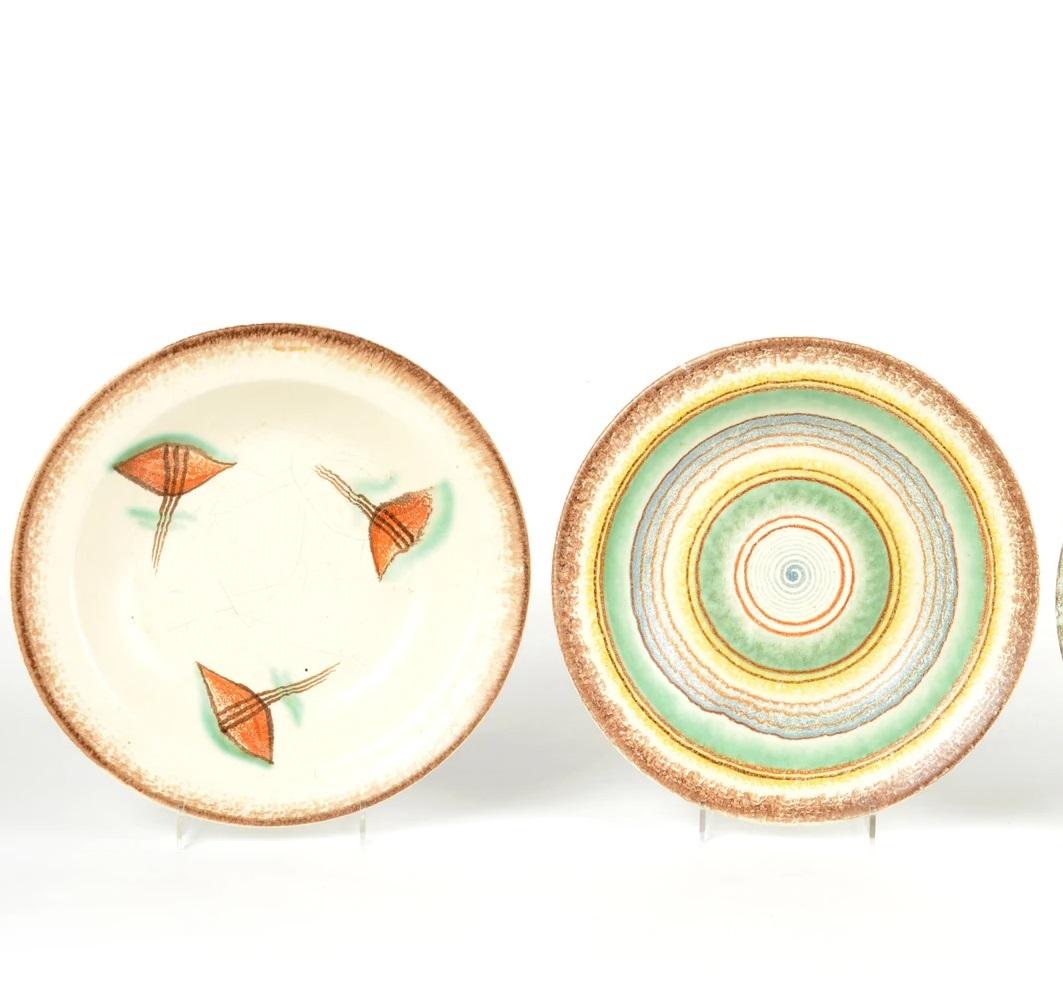 20th Century Set Antique / Vintage German Art Deco Ceramic Plates 1920-1930 Esterwalda For Sale