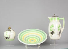 Set of Antique / Vintage German Art Deco Objects 1920-1930 Spritz Decor