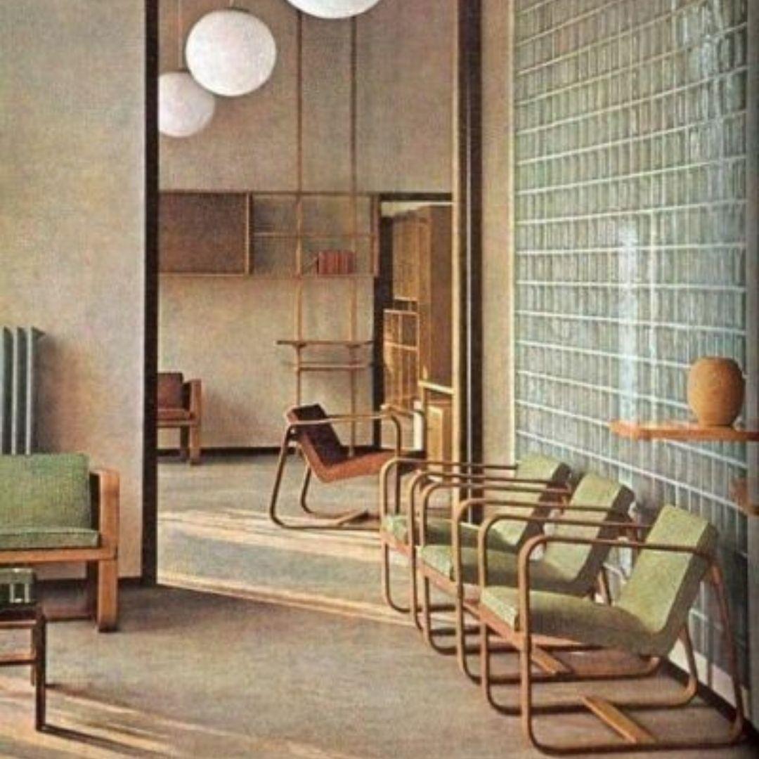 Set-Sessel, Couchtisch, Design Giuseppe Pagano Gino Maggioni für Bocconi Mailand (Mitte des 20. Jahrhunderts) im Angebot