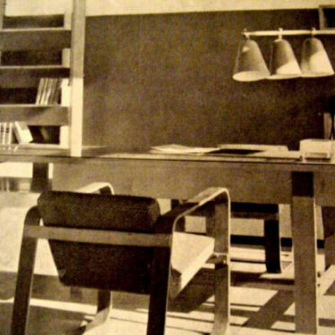Italian Set Armchair Coffee Table Design Giuseppe Pagano Gino Maggioni for Bocconi Milan For Sale