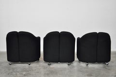 Set Armchairs on Wheels, by Eugenio Gerli for Tecno, Italy, 1960