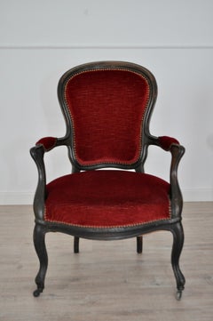 Set Armchair Luigi Filippo, Italy, 1900s