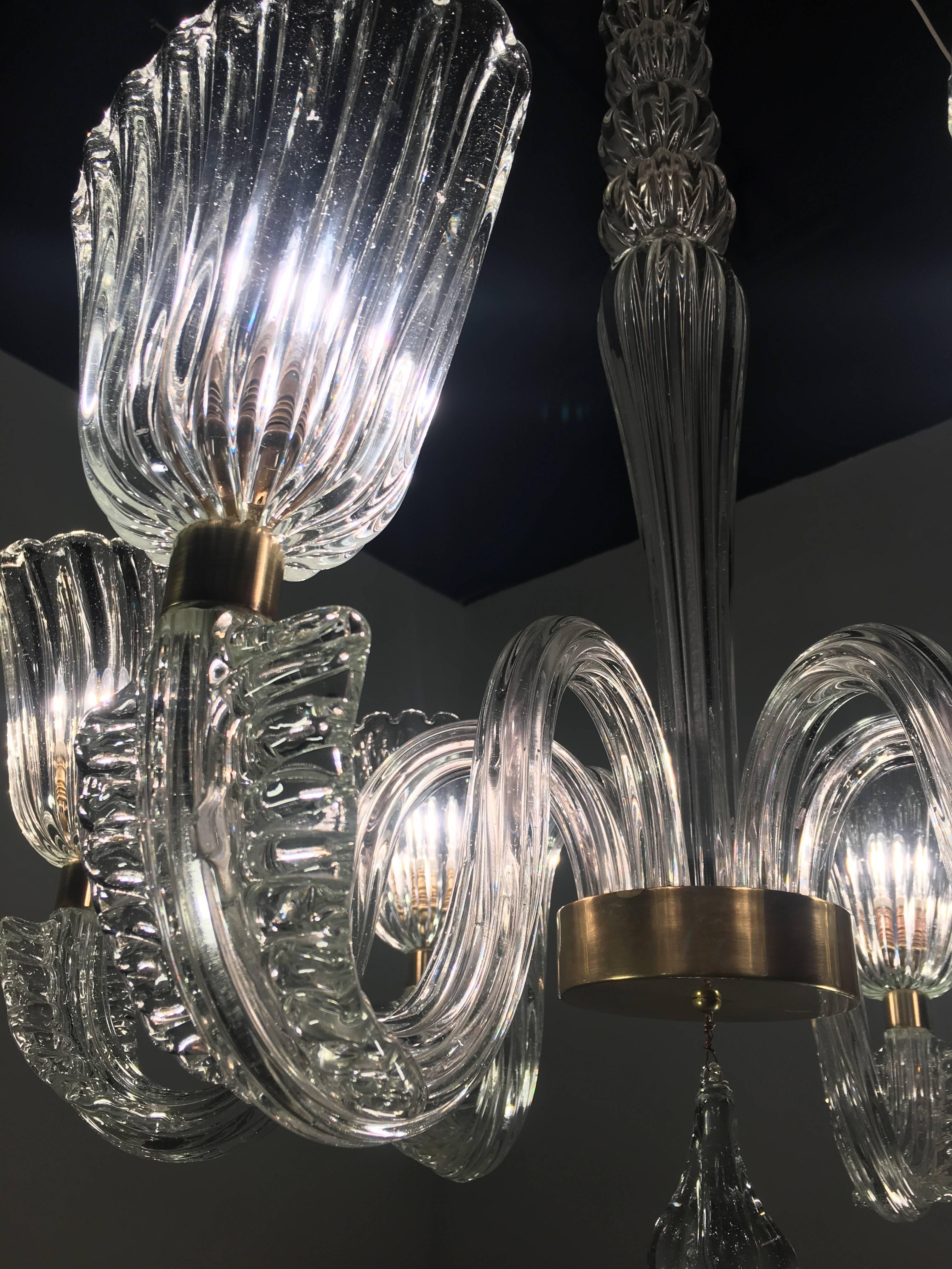 Lustre Art Déco d'Ercole Barovier, Murano, années 1940 en vente 8