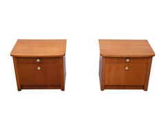 Set di comodini in stile Art Déco Nutwood, anni '30, Olanda