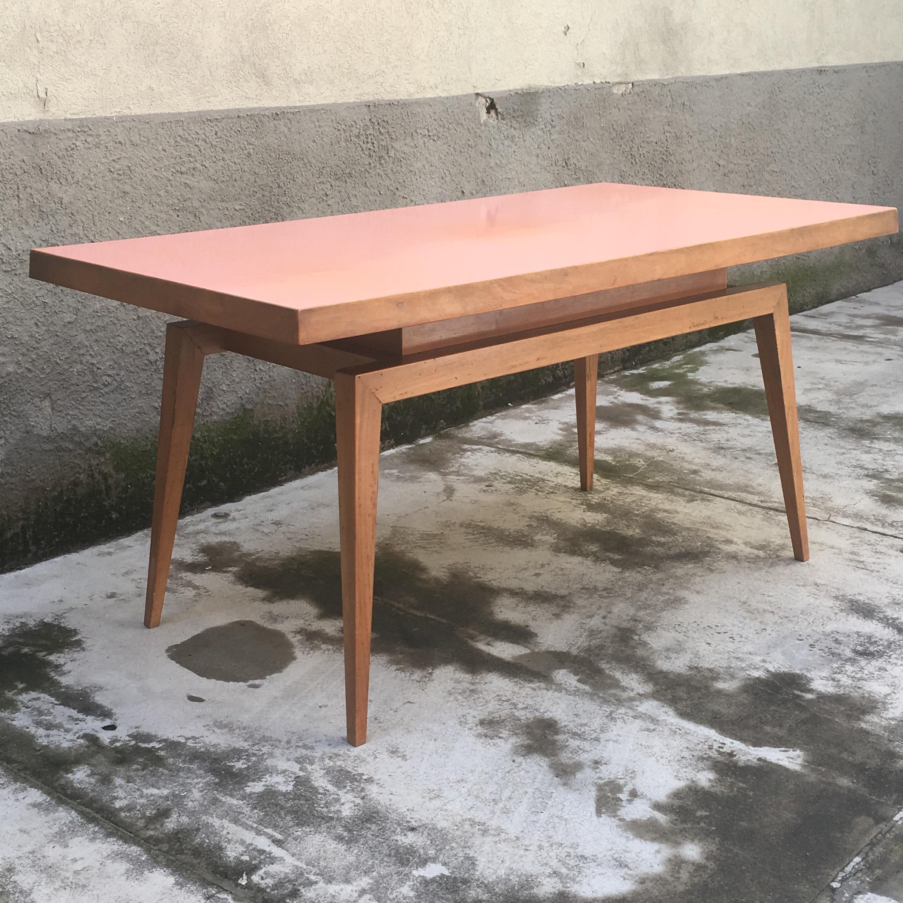 Conjunto Artesanal - Mesa con 5 Sillas - Italia - Años 60 Moderno de mediados de siglo en venta