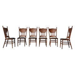 Antique Set of Ashwood Chairs, Austria, 1920s