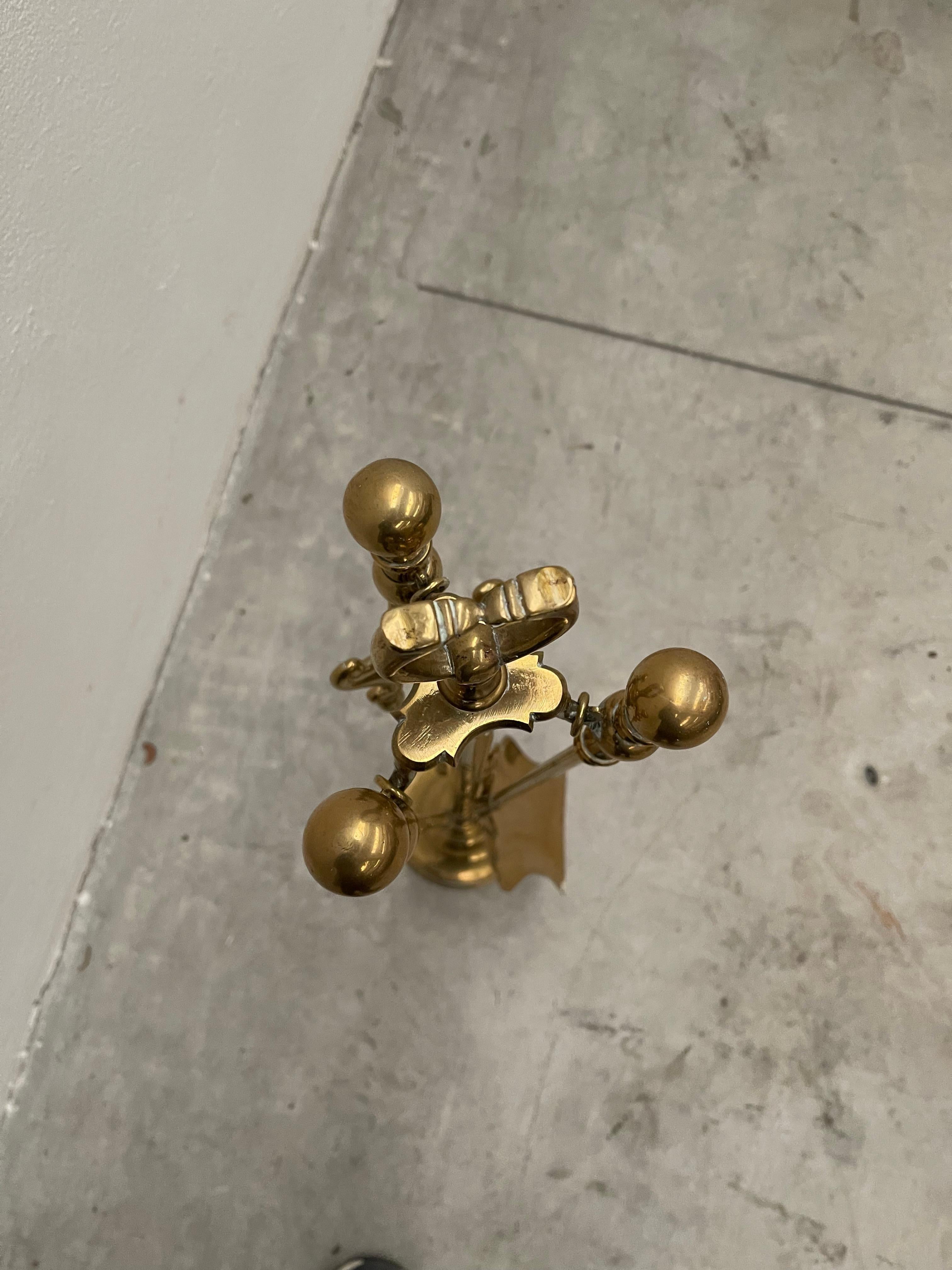 Other Brass Fireplace Tool Set For Sale