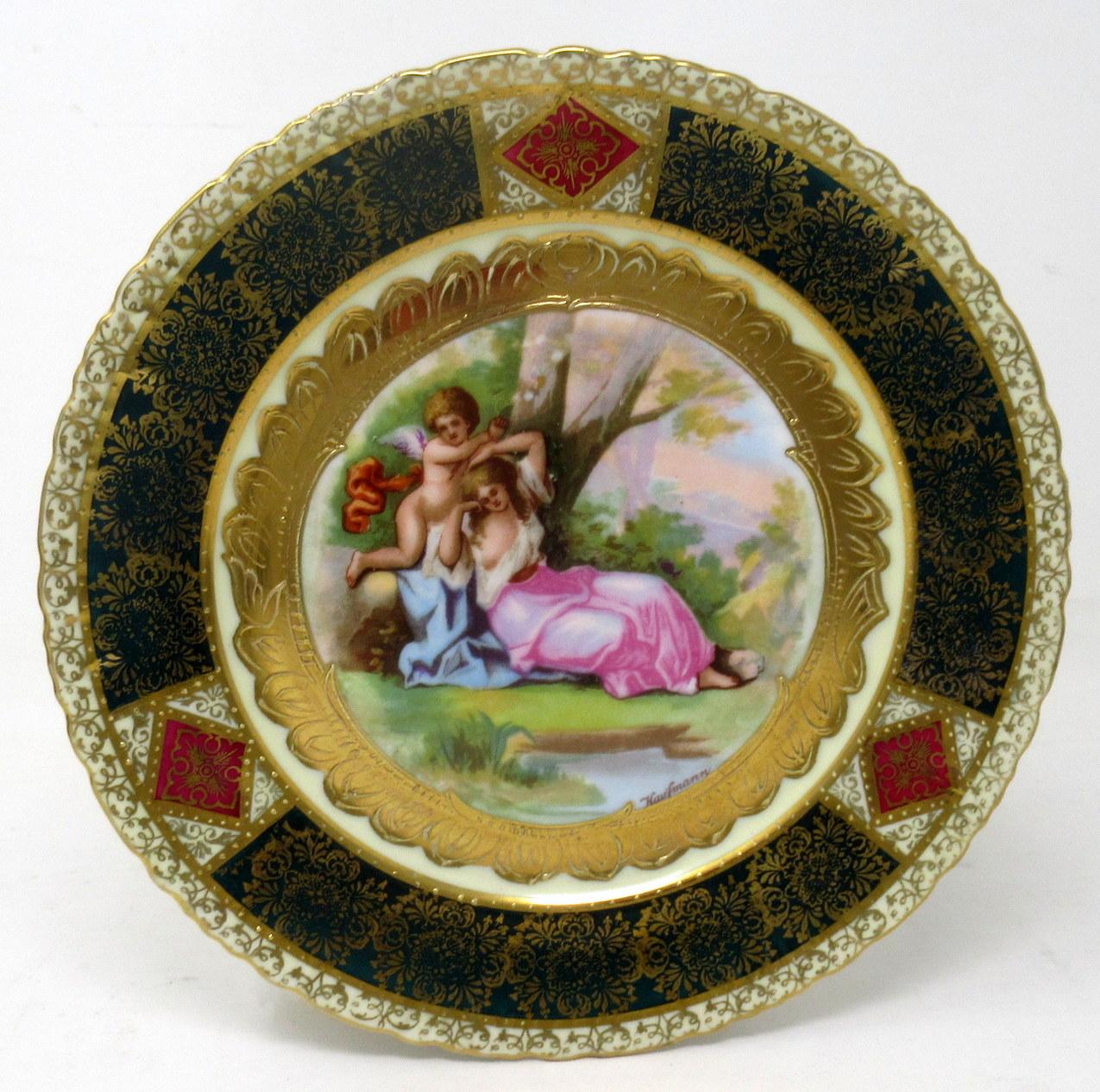 Set Austrian Royal Vienna Mythological Themed Angelica Kauffman Cabinet Plates 3