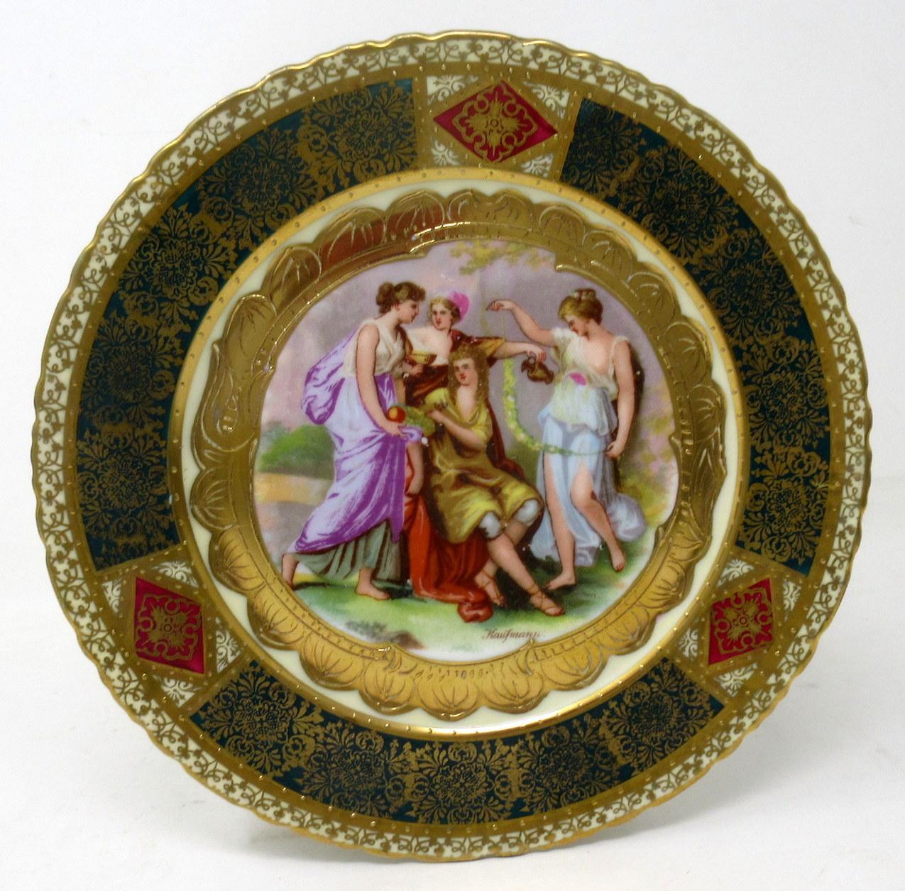 Set Austrian Royal Vienna Mythological Themed Angelica Kauffman Cabinet Plates 6