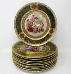 Set Austrian Royal Vienna Mythological Themed Angelica Kauffman Cabinet Plates