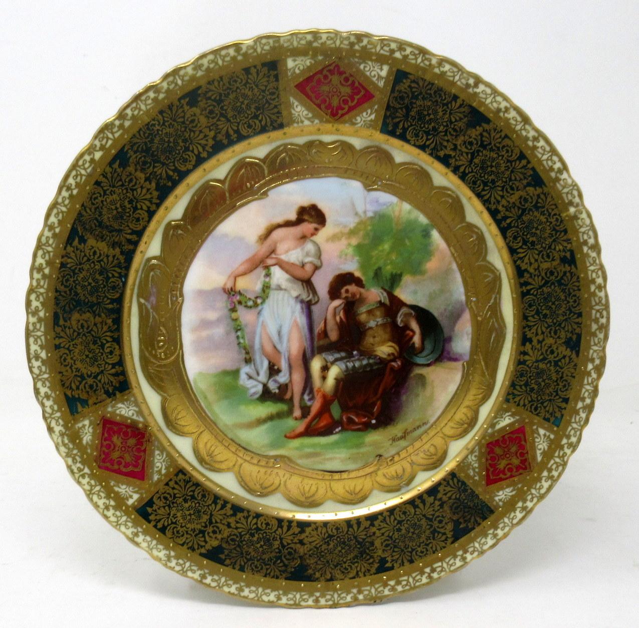 Set Austrian Royal Vienna Mythological Themed Angelica Kauffman Cabinet Plates In Good Condition In Dublin, Ireland