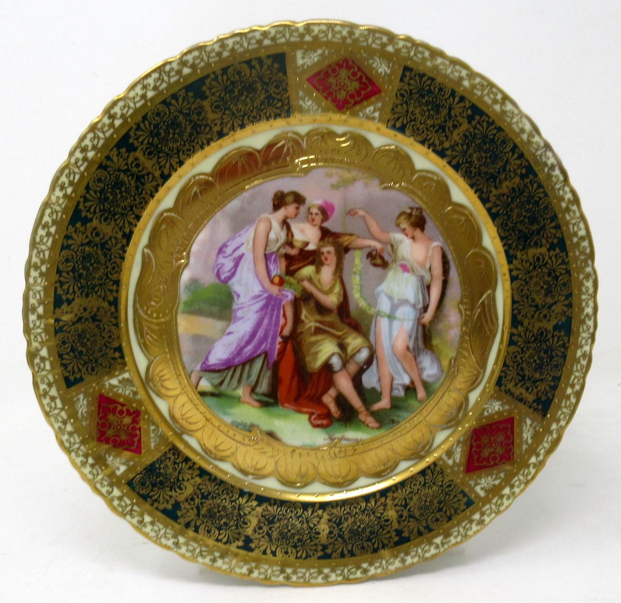 Set Austrian Royal Vienna Mythological Themed Angelica Kauffman Cabinet Plates 2