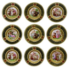 Set Austrian Royal Vienna Mythological Themed Angelica Kauffman Cabinet Plates