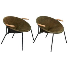 Ensemble de chaises ballons par Hans Olsen pour Lea Design:: années 1960