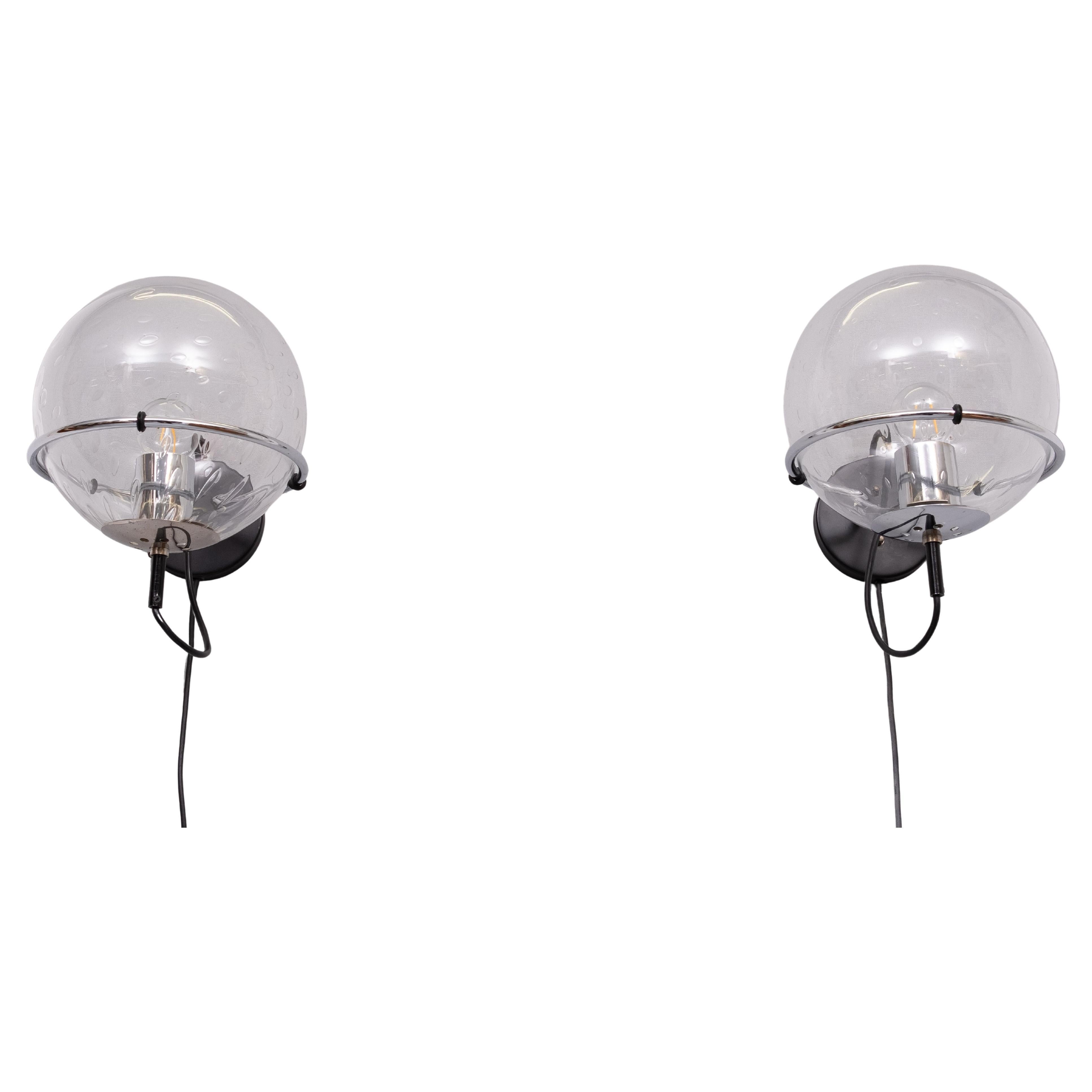 set Panier-Globe  lampes murales  Bol en verre en forme de gouttes de pluie de Raak, 1970 en vente 8
