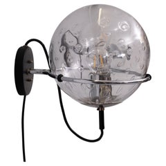 set Basket-Globe  wall lamps  with raindrop glass bowl by Raak, 1970s