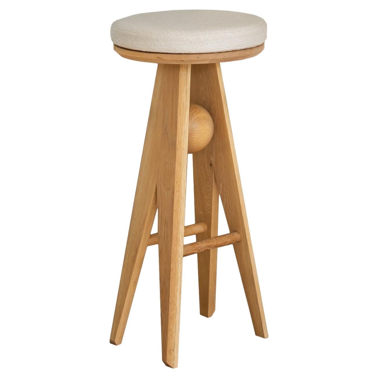 Set Basurto 01 High Stools - Contemporary Wooden and Fabric
