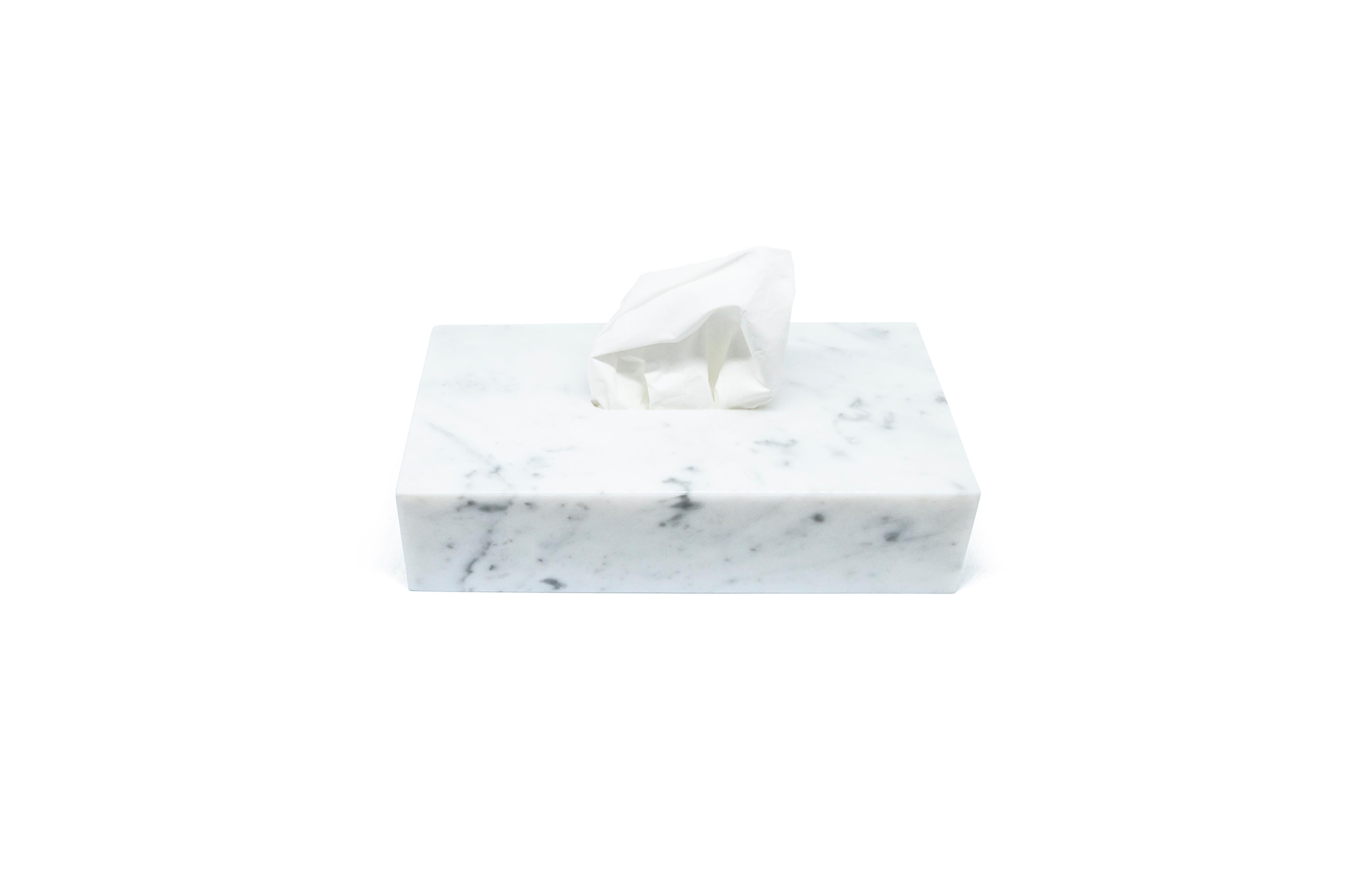 Handmade Set Beauty in White Carrara, Grey Bardiglio and Black Marquina Marble For Sale 2