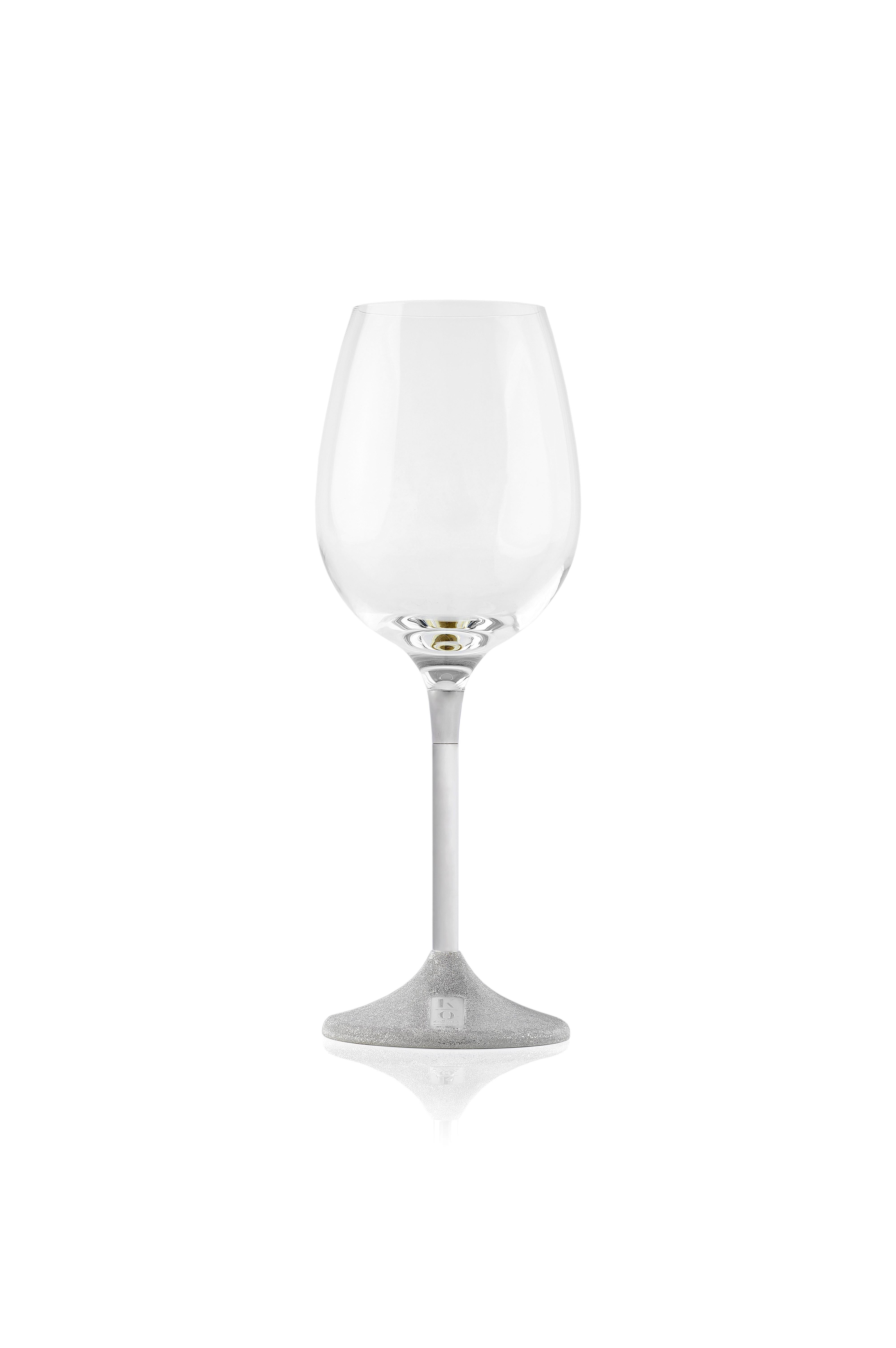 Luxory Glasses, Champagne and Wine, Solid Silver, Set Of 4, Hand Made, Italy In condizioni Nuovo in vendita a Firenze, IT