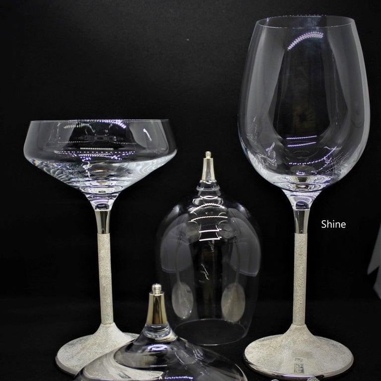  Set bicchieri degustazione, Sterling Silver, personalizzabile, 2 pezzi  In New Condition For Sale In Firenze, IT