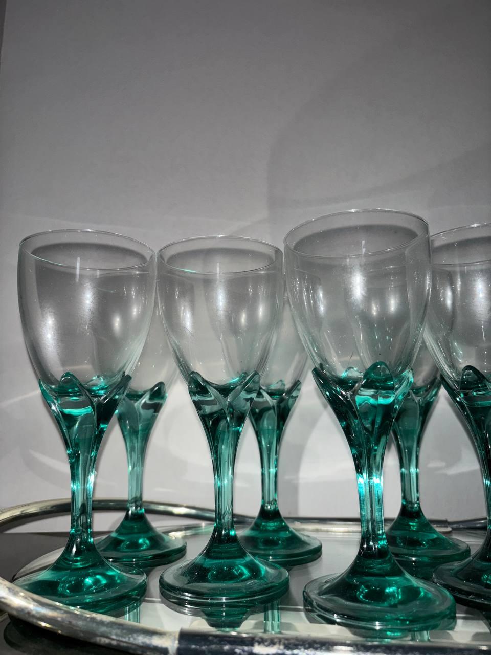 Bormioli Rocco 1980-1990 ensemble de verres en cristal de Murano colorés. Bon état - En vente à Palermo, IT