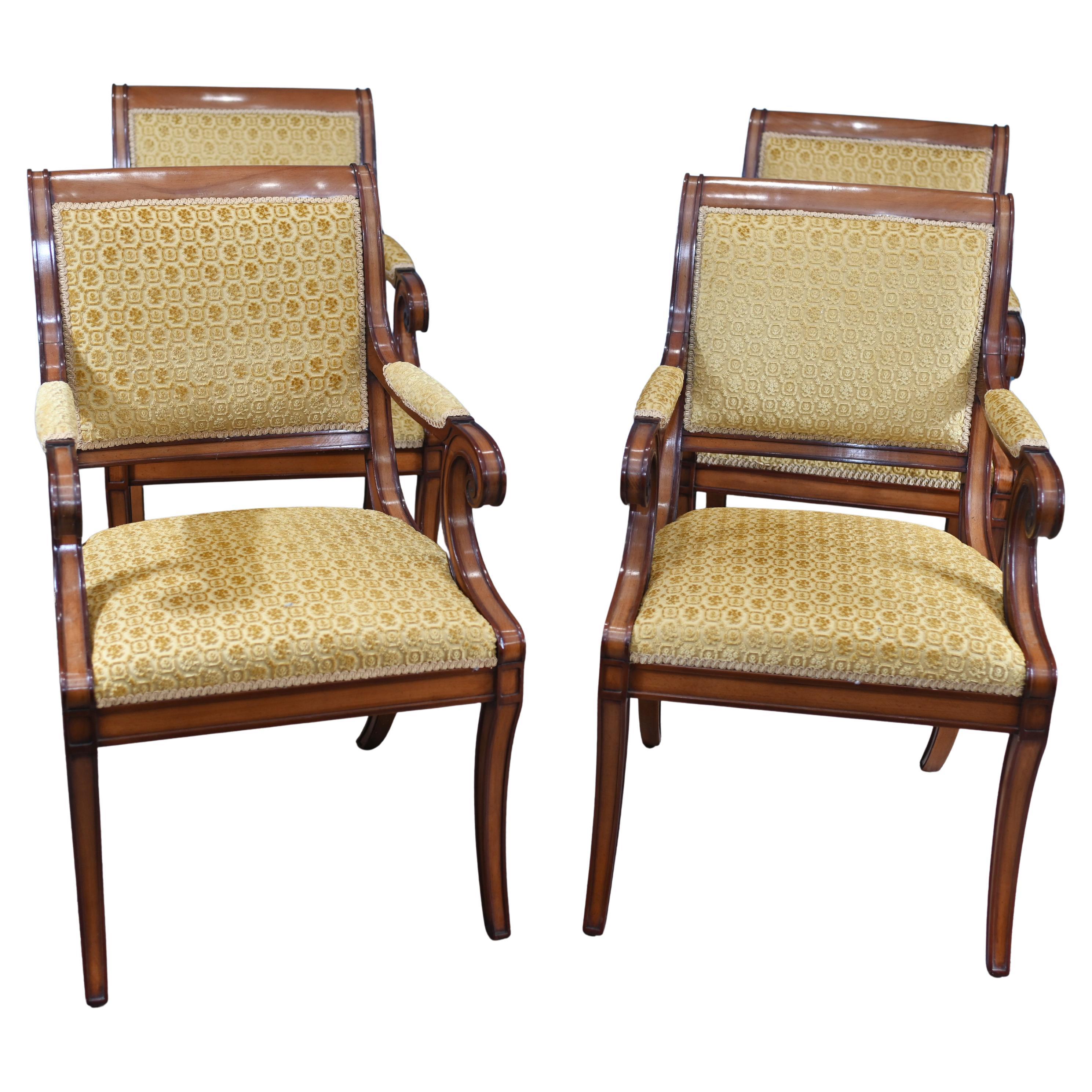 Set di poltrone Biedermeier con sedute in mogano 1930 in vendita