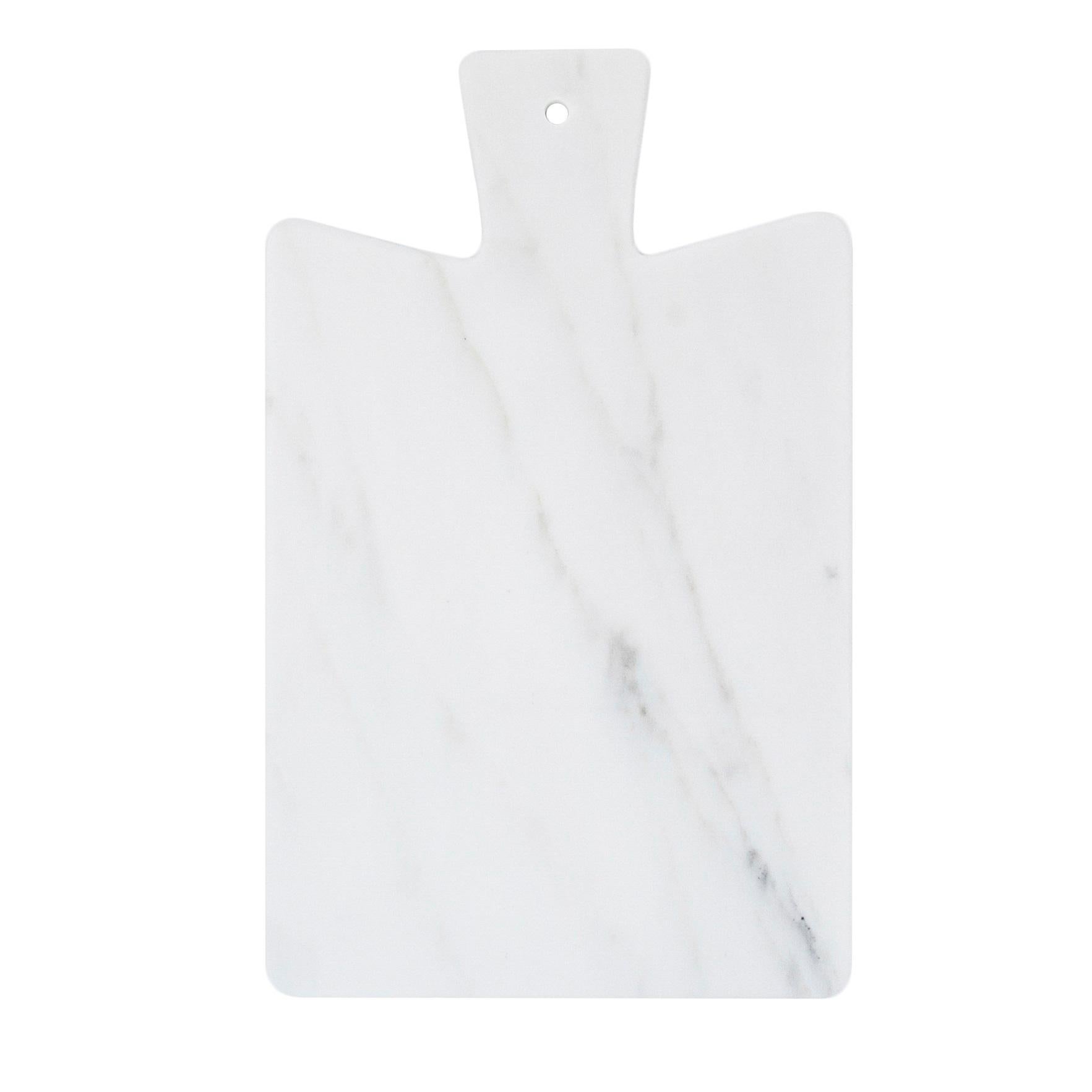 Handmade Set Bon Appétit in White Carrara Marble For Sale 1