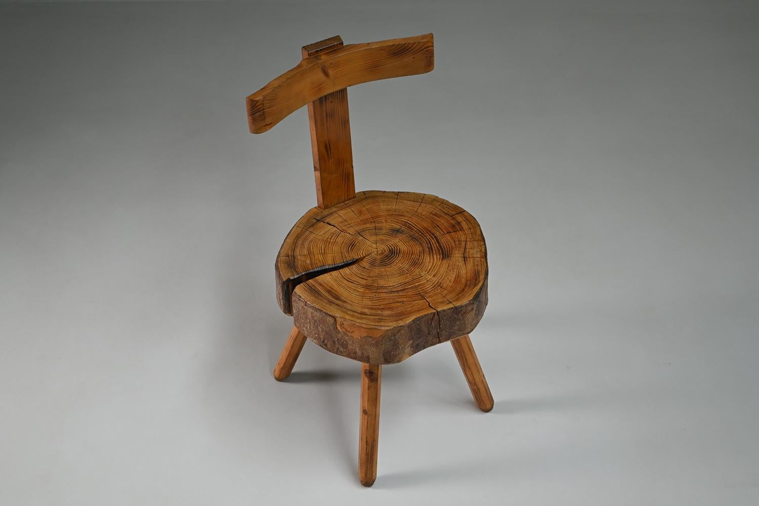 Late 20th Century Set brutalist tree trunk chairs, 1970s France. For Sale