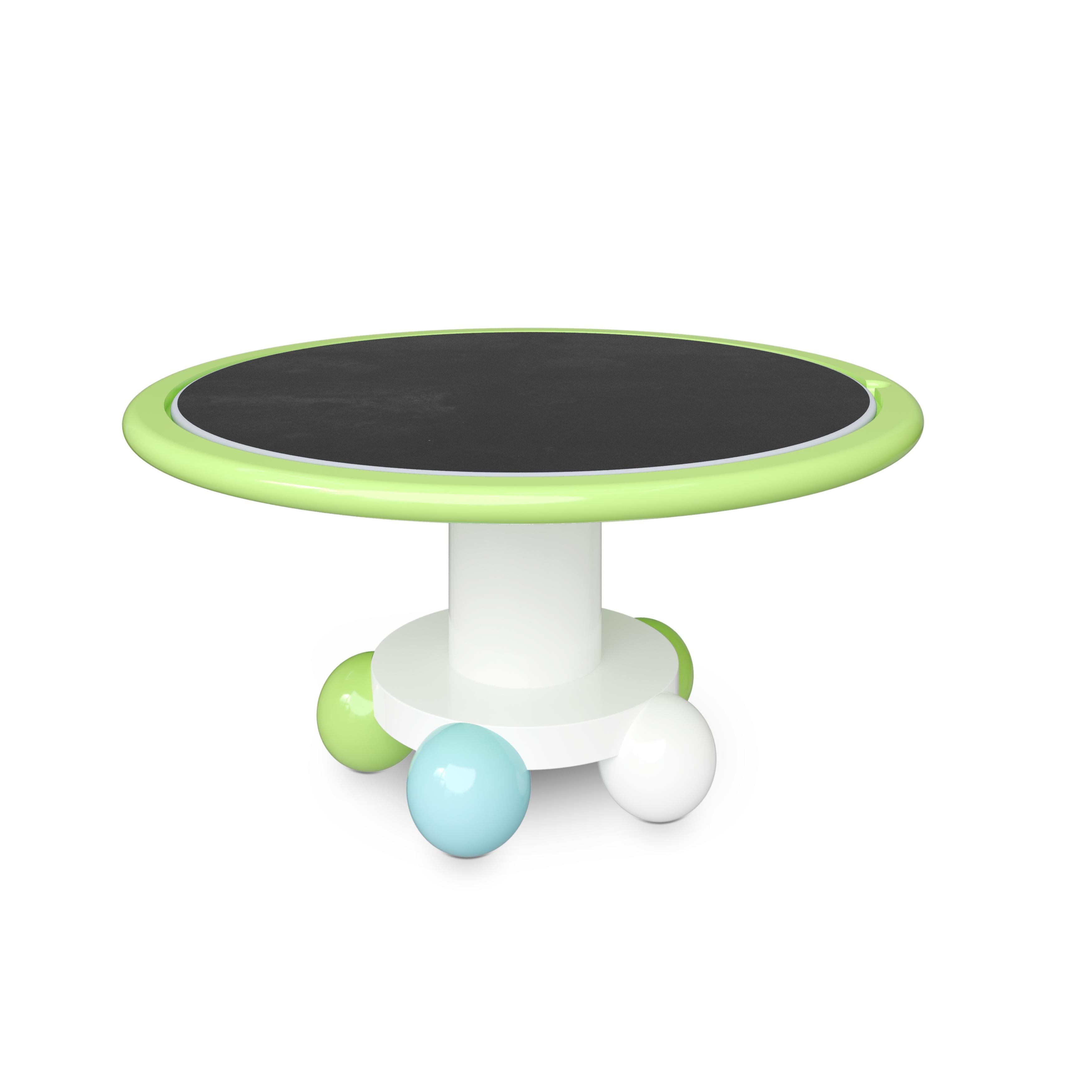 Lacca Set Bubble Play Table & Moon Chair by MAGILORE - Tavolo con lavagna per bambini in vendita