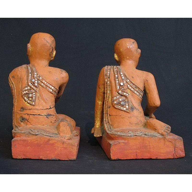 Set Burmese monks from Burma In Good Condition For Sale In DEVENTER, NL